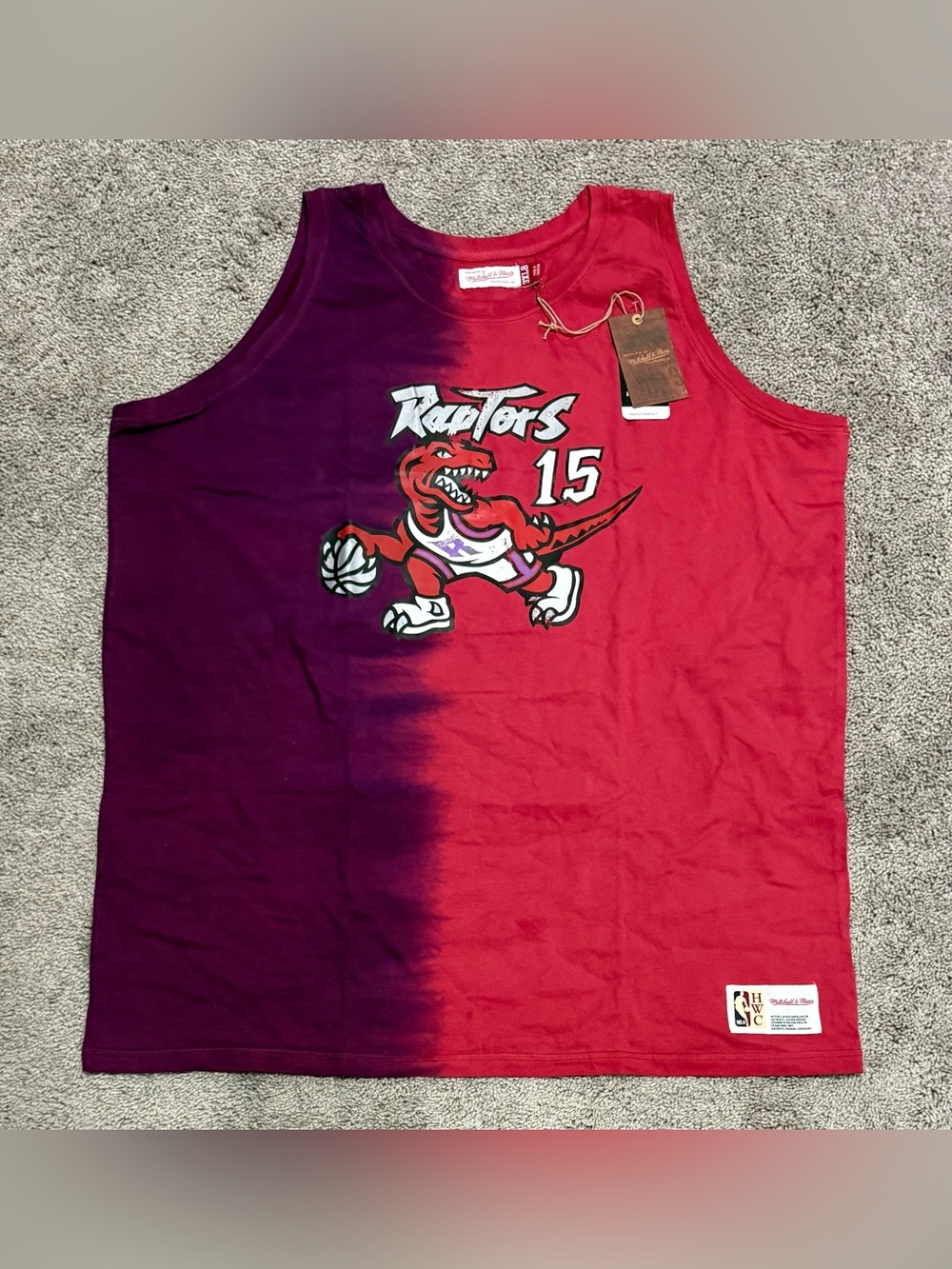 Vince Carter Toronto Raptors Mitchell Ness Tank Top Tie Dye Jersey Men Size 3XLB